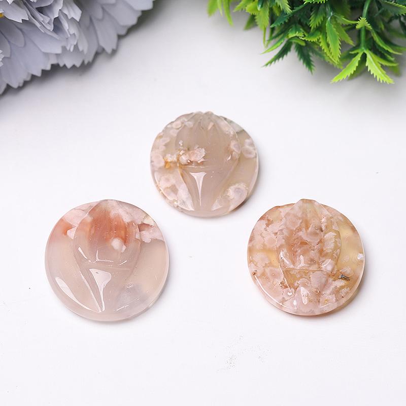 1.5" Flower Agate Crystal Carvings Crystal wholesale suppliers