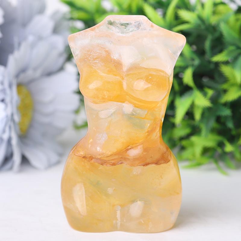 3" Golden Healer Woman Model Body Crystal Carvings Crystal wholesale suppliers