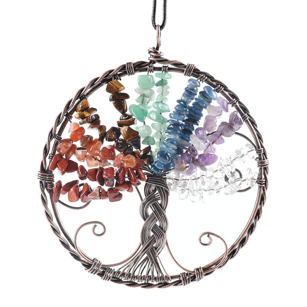 Healing Crystal Jewelry Tree of Life Wire Wrapped Pendant Crystal wholesale suppliers