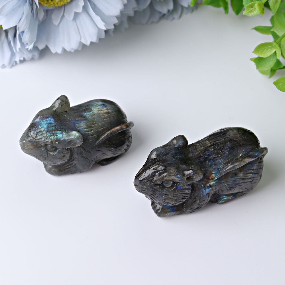 2.3" Labradorite Mouse Crystal Carvings Crystal wholesale suppliers