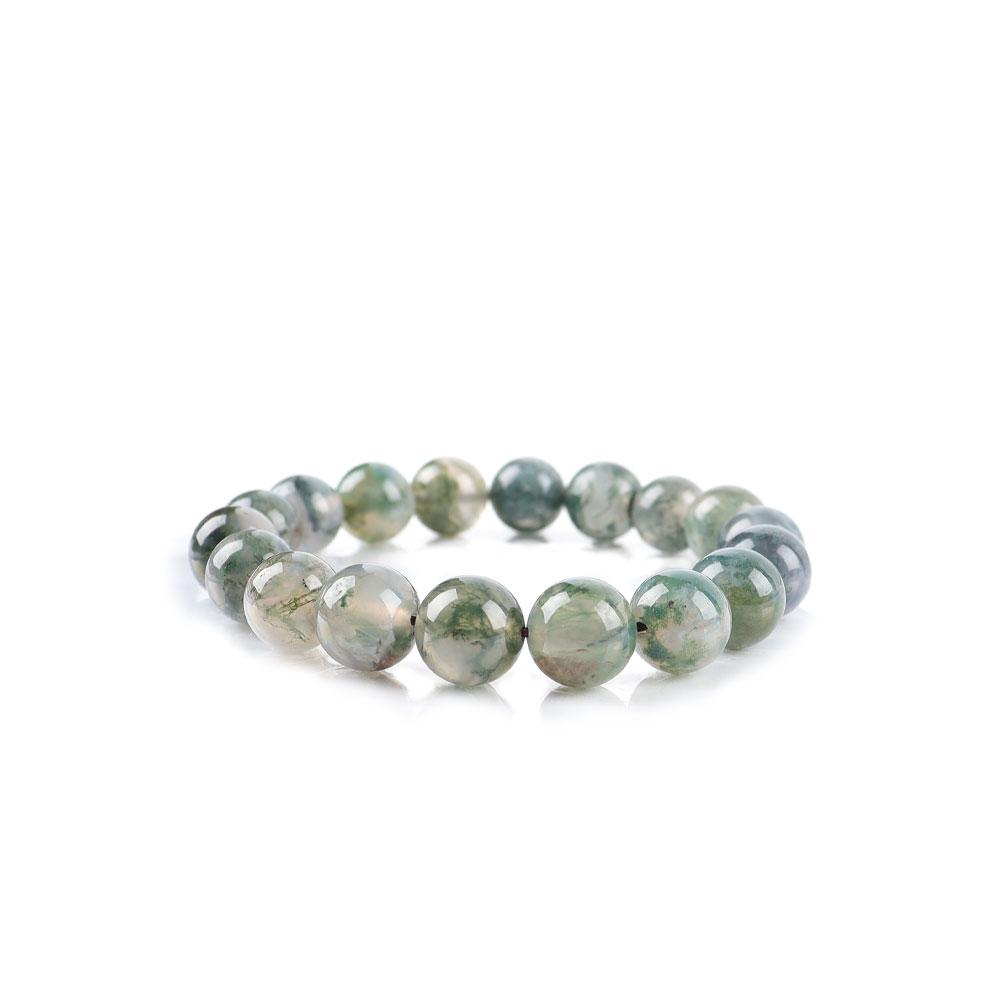 10mm Moss Agate Bracelet Crystal wholesale suppliers