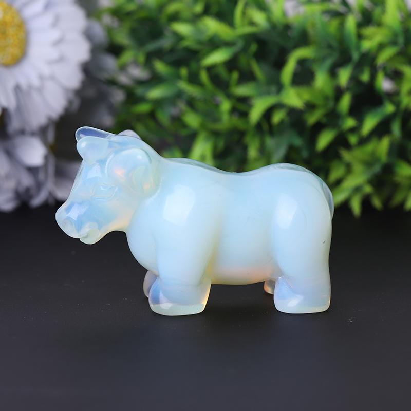 3.5" Opalite Cow Crystal Carving