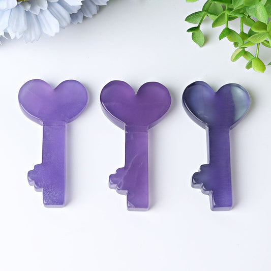 3" Fluorite Heart Key Crystal Carvings Crystal wholesale suppliers