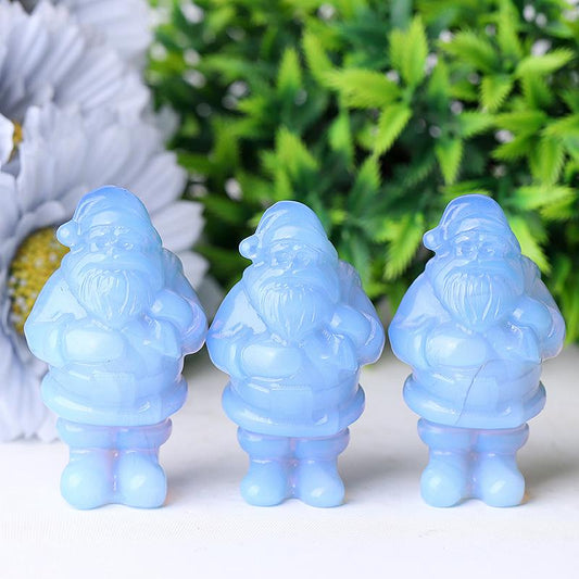 2" Blue Opalite Santa Claus Crystal Carvings for Christmas Crystal wholesale suppliers