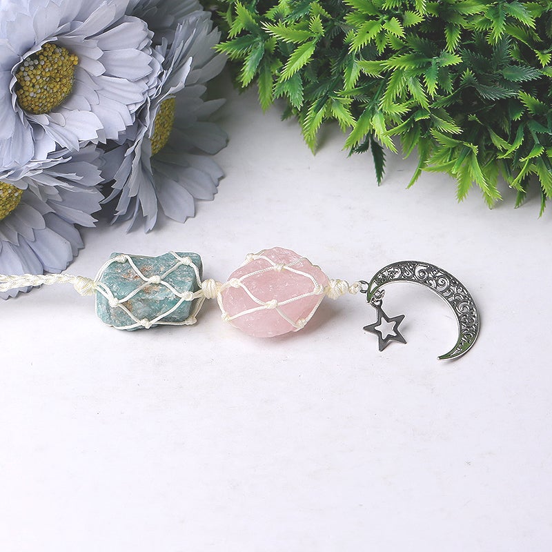 Sky Blue Rose Quartz Raw Stone Crystal Hanging Crystal wholesale suppliers