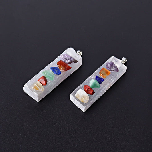 2" Selenite Stick with Chakra Decoration Pendant Crystal wholesale suppliers