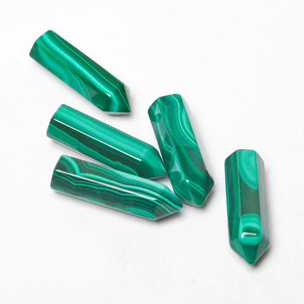 1" Natural Malachite Crystal Tiny Points For DIY Discount Crystal wholesale suppliers