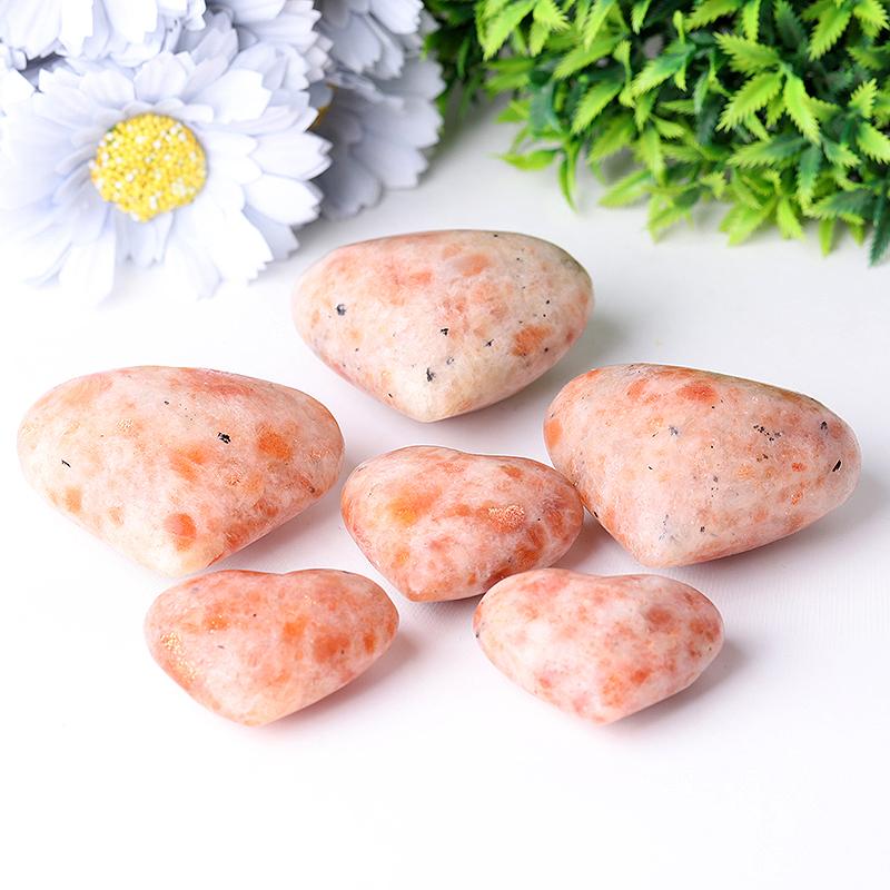 1.8"-2.5" Golden Strawberry Quartz Heart Shape Crystal Carvings Crystal wholesale suppliers