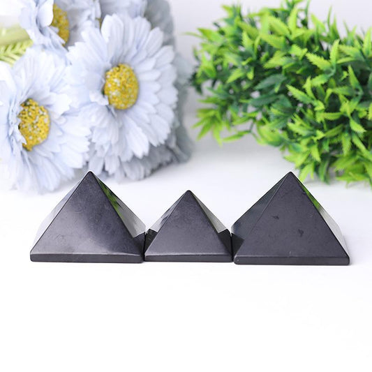 1.5"- 2.0" Shungite Pyramid Carvings