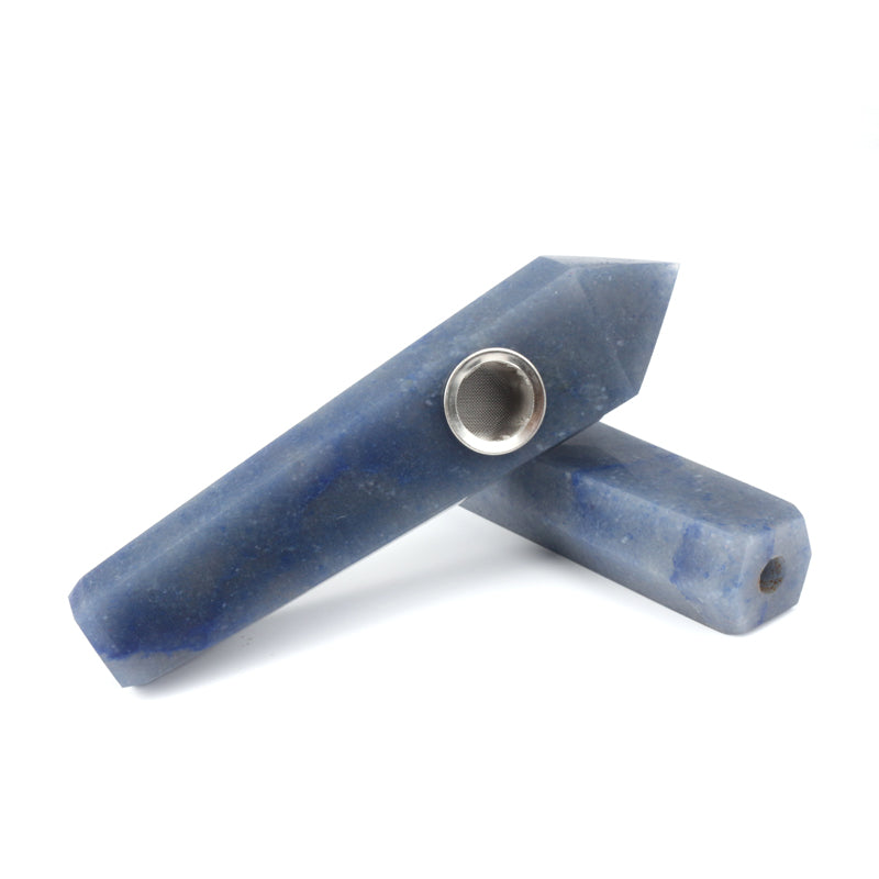 Blue aventurine Smoking Pipe wholesale support mixed customization