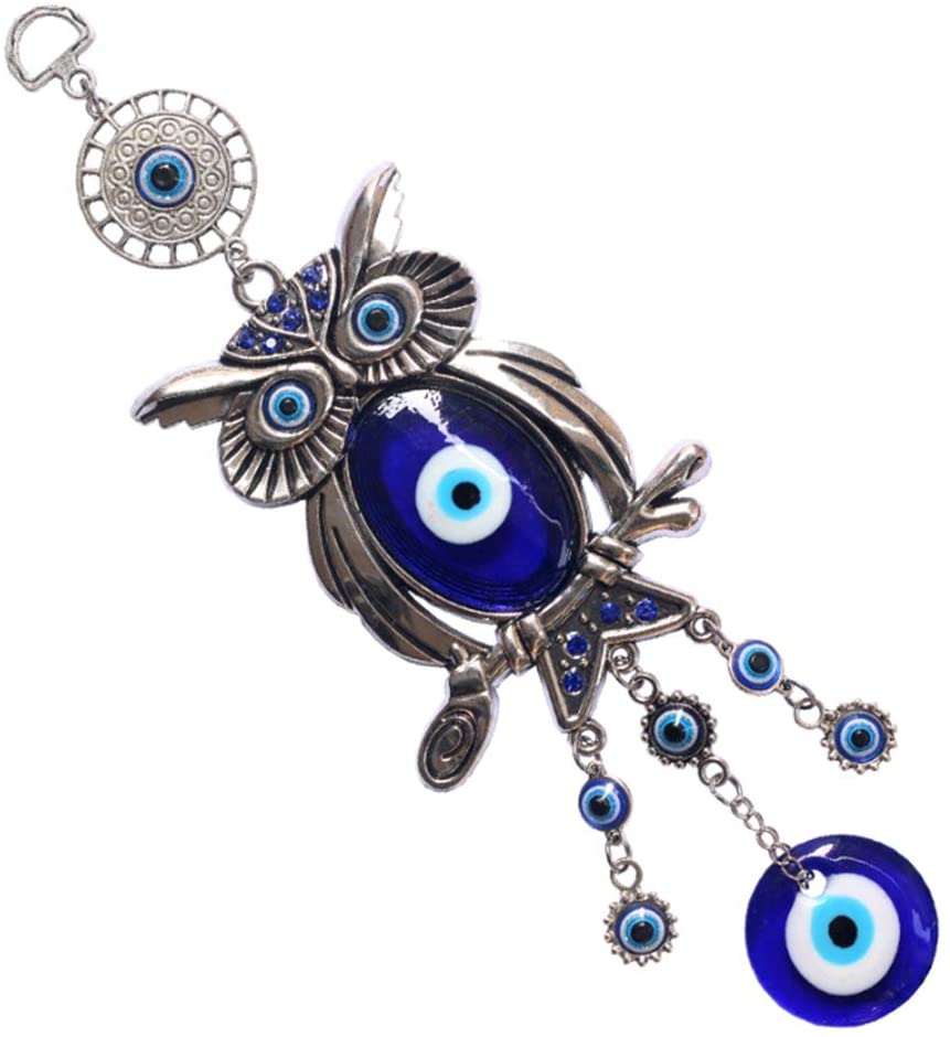 Blue Evil Eye Owl 11.7 Inches Pendant Decoration Crystal wholesale suppliers