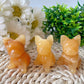 2.4" High Quality Yellow Calcite French Bulldog Carving Crystal Dog For Home Decor Crystal wholesale suppliers