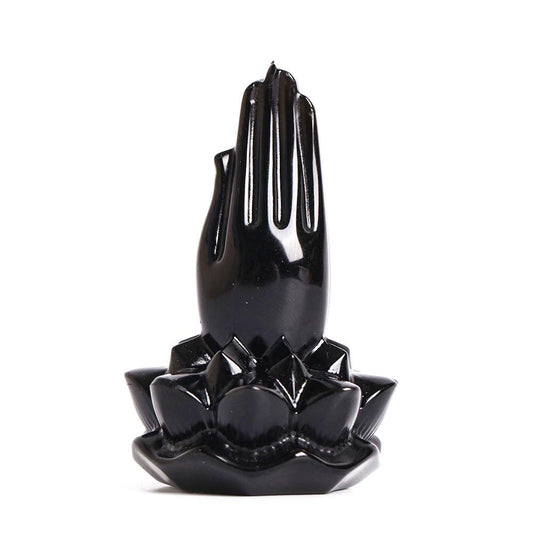 Black Obsidian Buddha Hand Carving Decoration Crystal wholesale suppliers