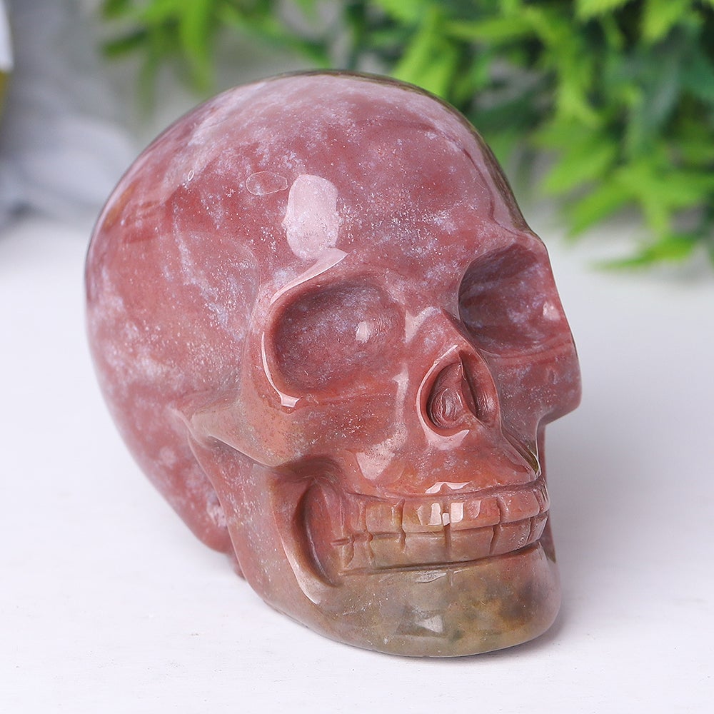 3.0" Unique Ocean Jasper Crystal Skull Carvings for Halloween