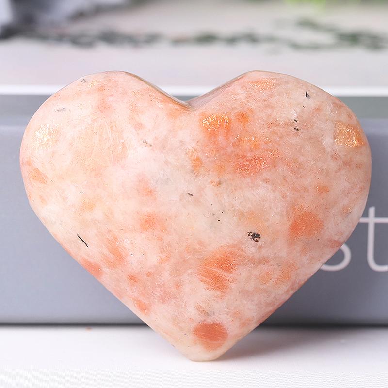 1.8"-2.5" Golden Strawberry Quartz Heart Shape Crystal Carvings Crystal wholesale suppliers