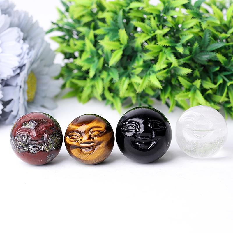 1.35" Smile Face Crystal Carvings Crystal wholesale suppliers