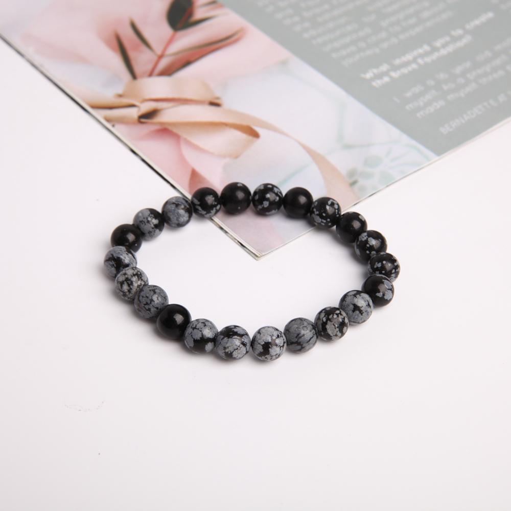 8mm Snowflake Obsidian Crystal Bracelet Crystal wholesale suppliers