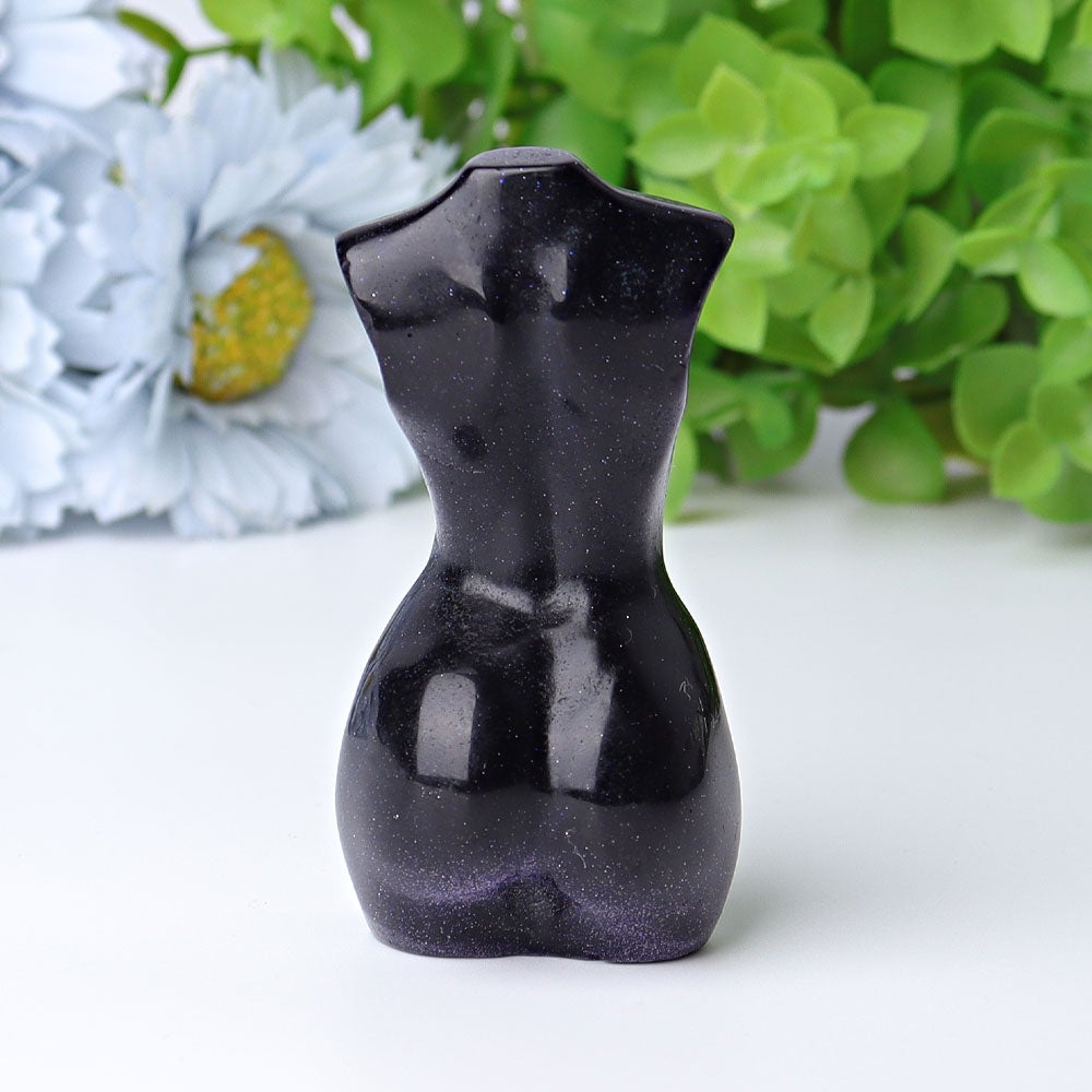 3" Blue Sandstone Woman Model Body Crystal Carvings Crystal wholesale suppliers