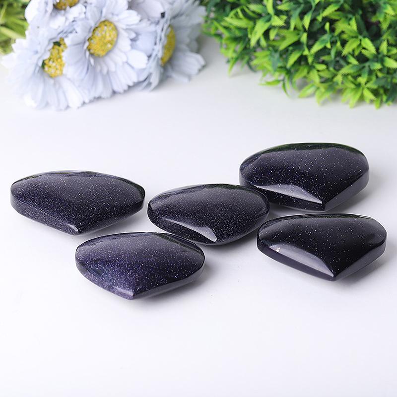 2.5-3.0" Blue Sandstone Heart Shape Crystal Carvings Crystal wholesale suppliers