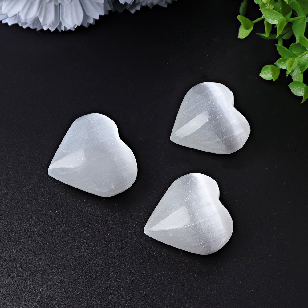 1.7"-2.8" Selenite Heart Crystal Carvings Crystal wholesale suppliers