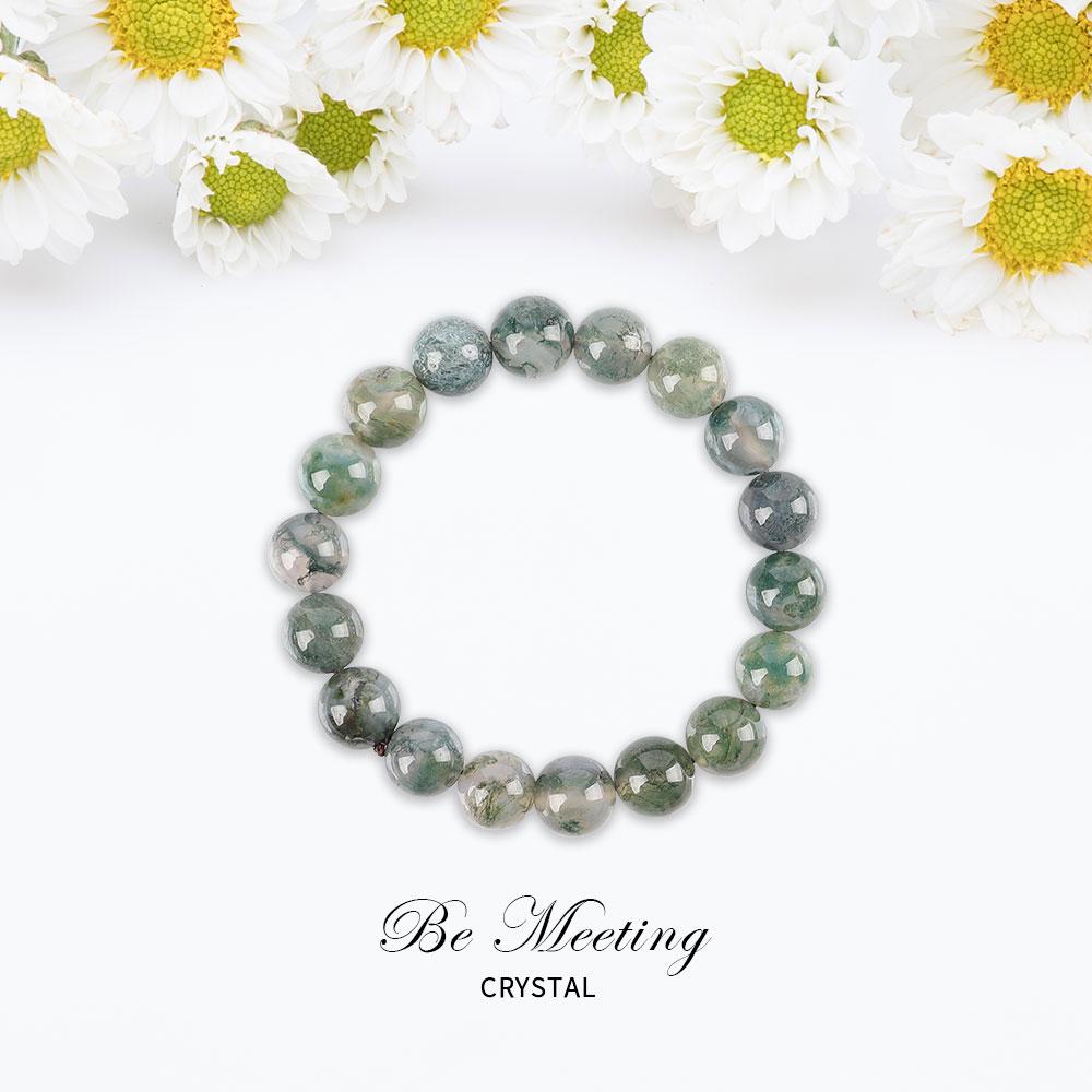 10mm Moss Agate Bracelet Crystal wholesale suppliers