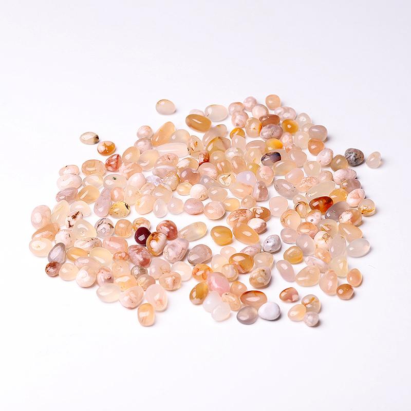 0.1kg 5-10mm High Quality Round Shape Flower Agate Chips Crystal wholesale suppliers