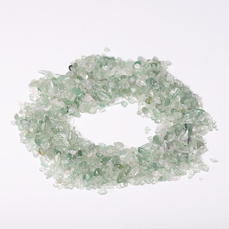 0.1kg Different Size Natural Green Strawberry Quartz Chips Crystal Chips for Decoration Crystal wholesale suppliers