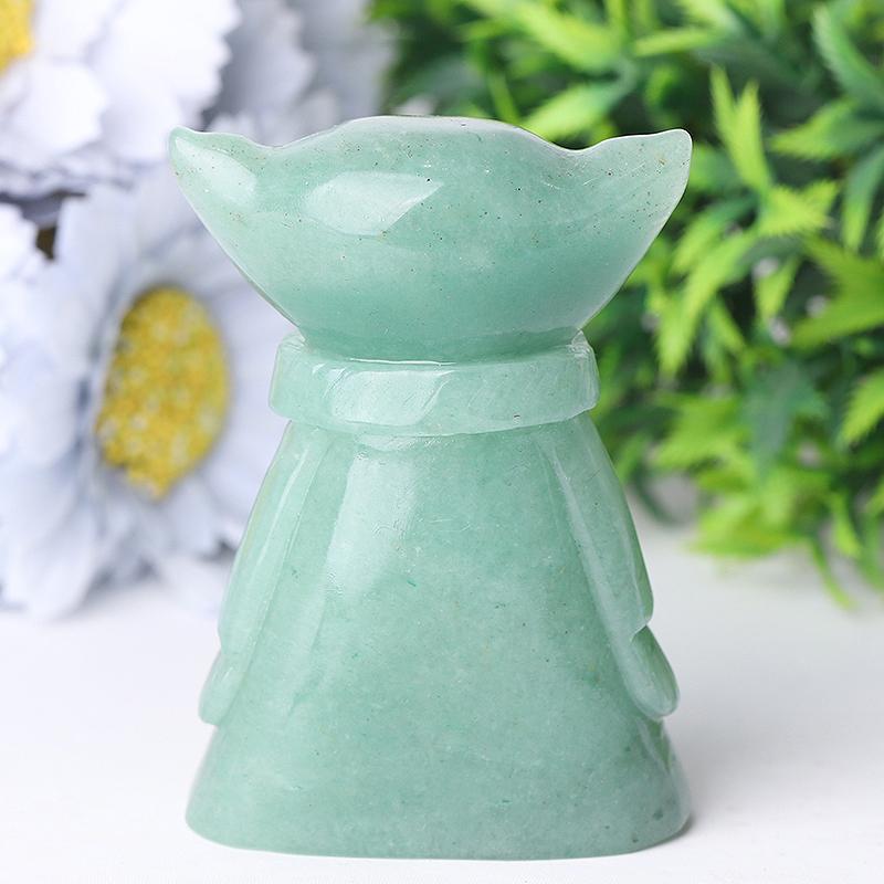 3" Green Aventurine Baby Yoda Master Crystal Carvings Crystal wholesale suppliers