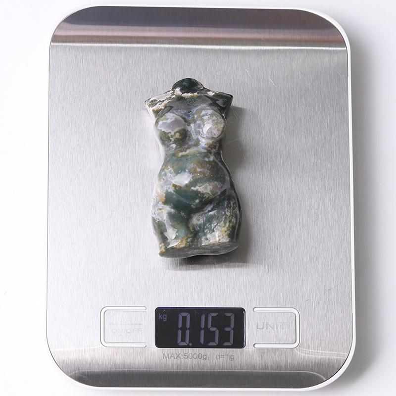 3" Moss Agate Pregnent Woman Body Crystal Carvings Crystal wholesale suppliers