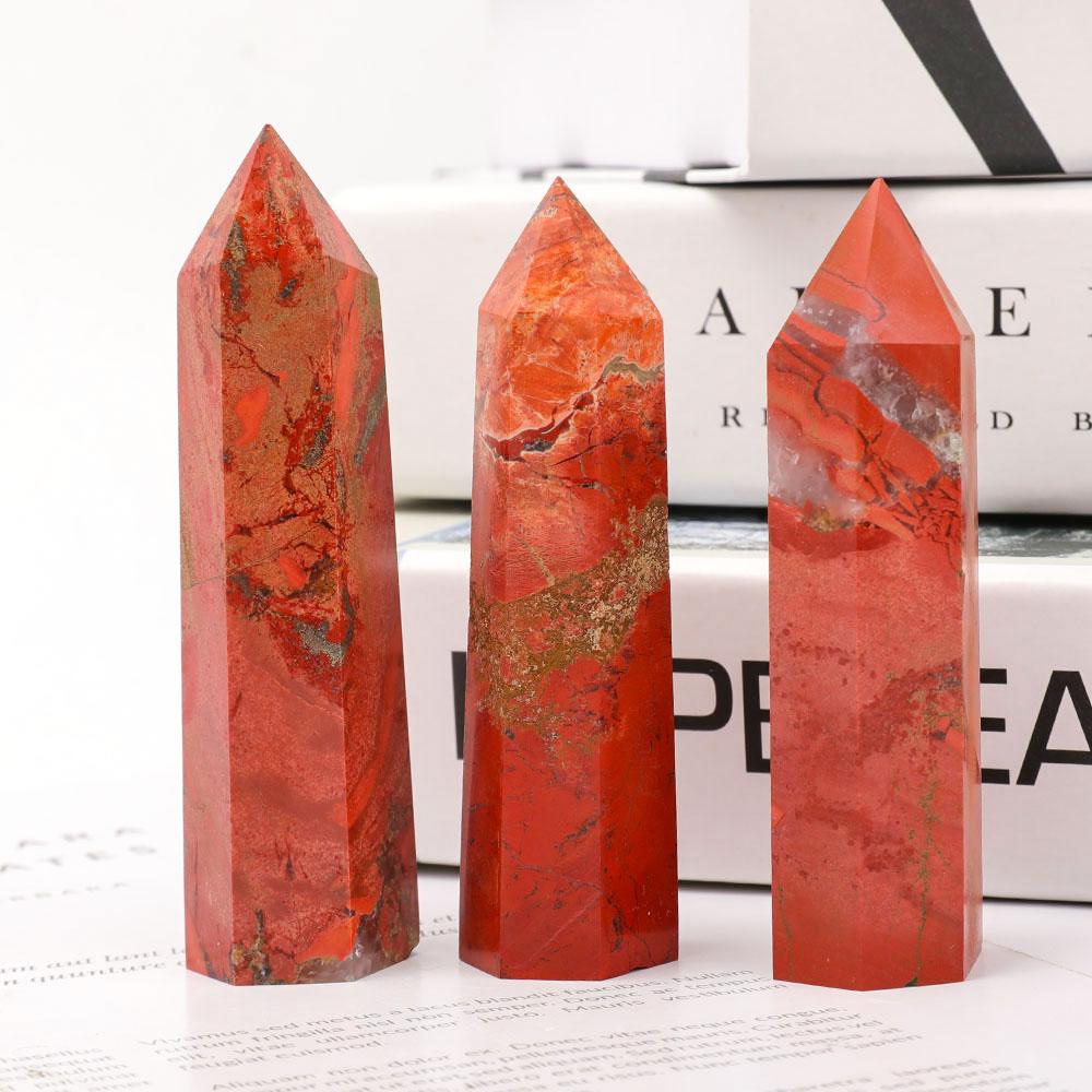 Set of 3 Red Jasper Points Crystal wholesale suppliers