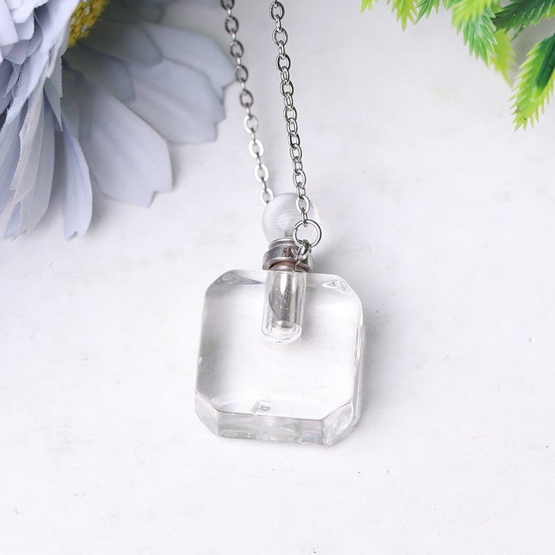 1.4" Empty Perfume Bottle Necklace DIY Crystal wholesale suppliers