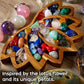 11.0" Wooden Lotus Bowl for Crystals Flower Shape Display Plate Bulk Wholesale