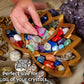 11.0" Wooden Lotus Bowl for Crystals Flower Shape Display Plate Bulk Wholesale