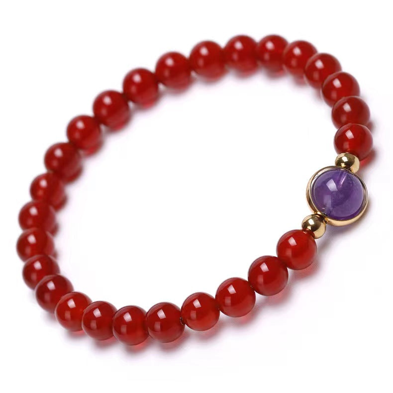 6mm Carnelian New Design Crystal Bracelet Bulk Wholesale