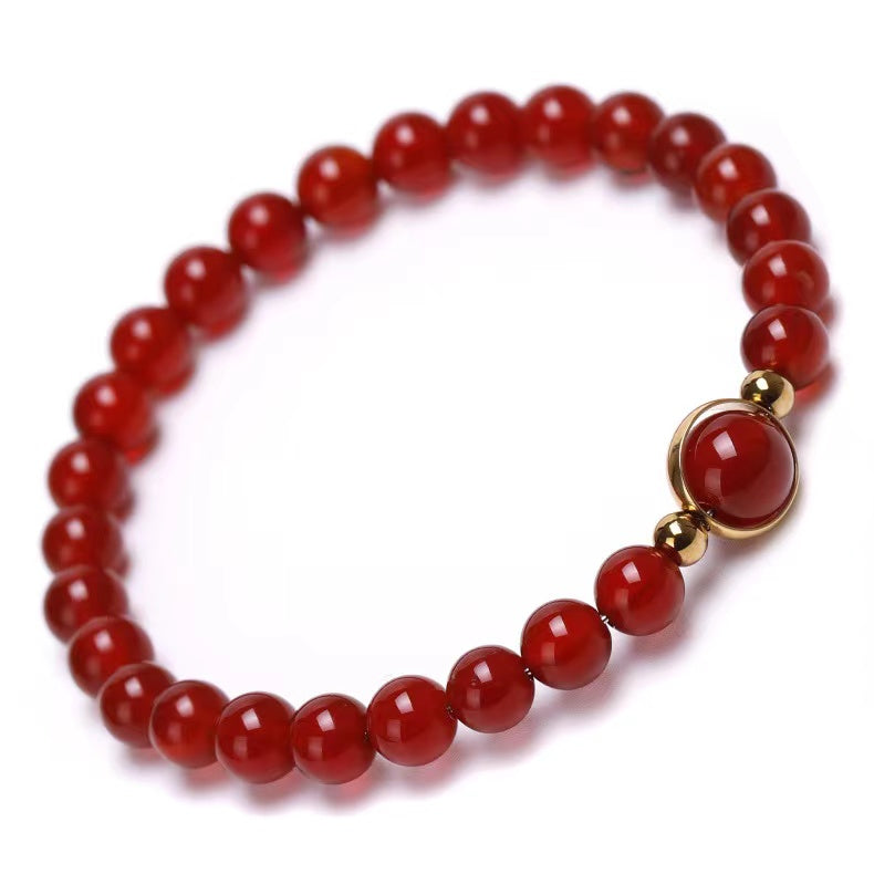 6mm Carnelian New Design Crystal Bracelet Bulk Wholesale