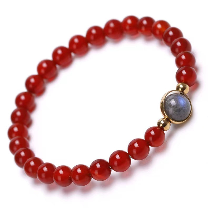 6mm Carnelian New Design Crystal Bracelet Bulk Wholesale