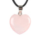 Rose Quartz Love Heart Shaped Gemstone Pendant Crystal wholesale suppliers