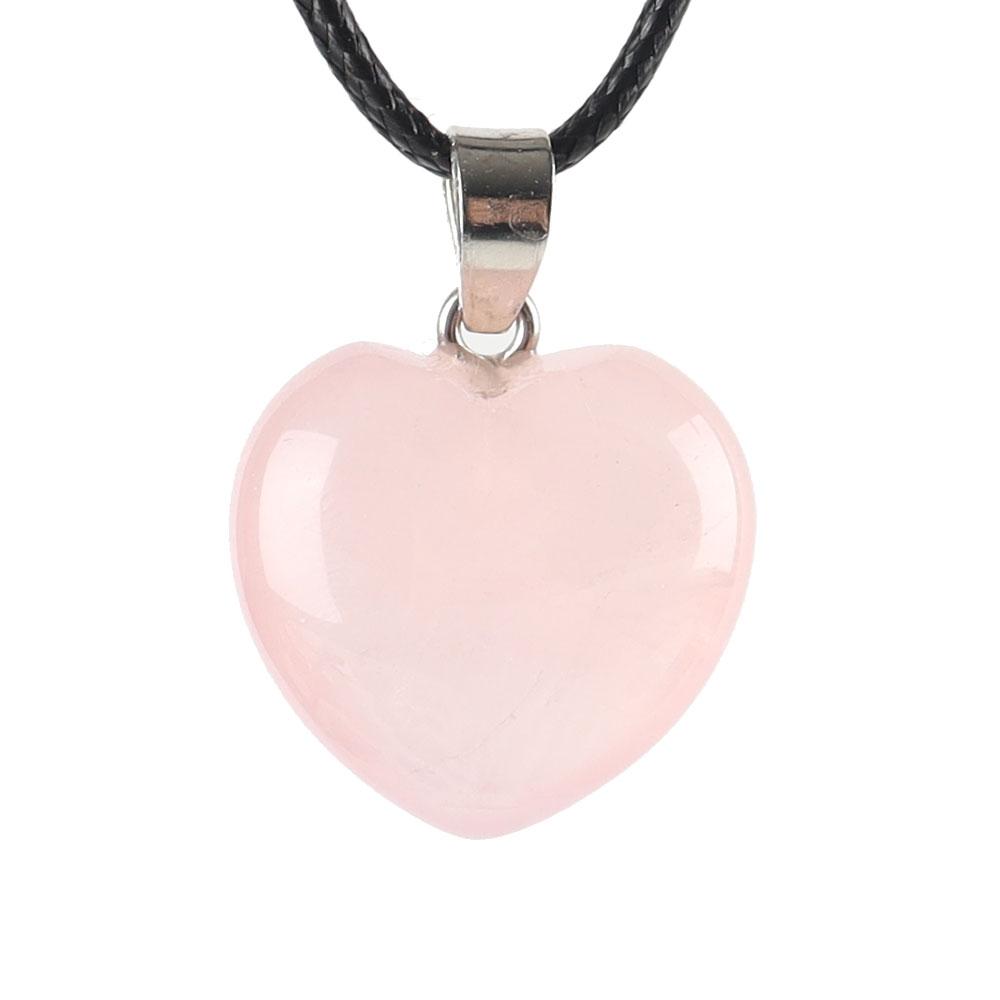 Rose Quartz Love Heart Shaped Gemstone Pendant Crystal wholesale suppliers