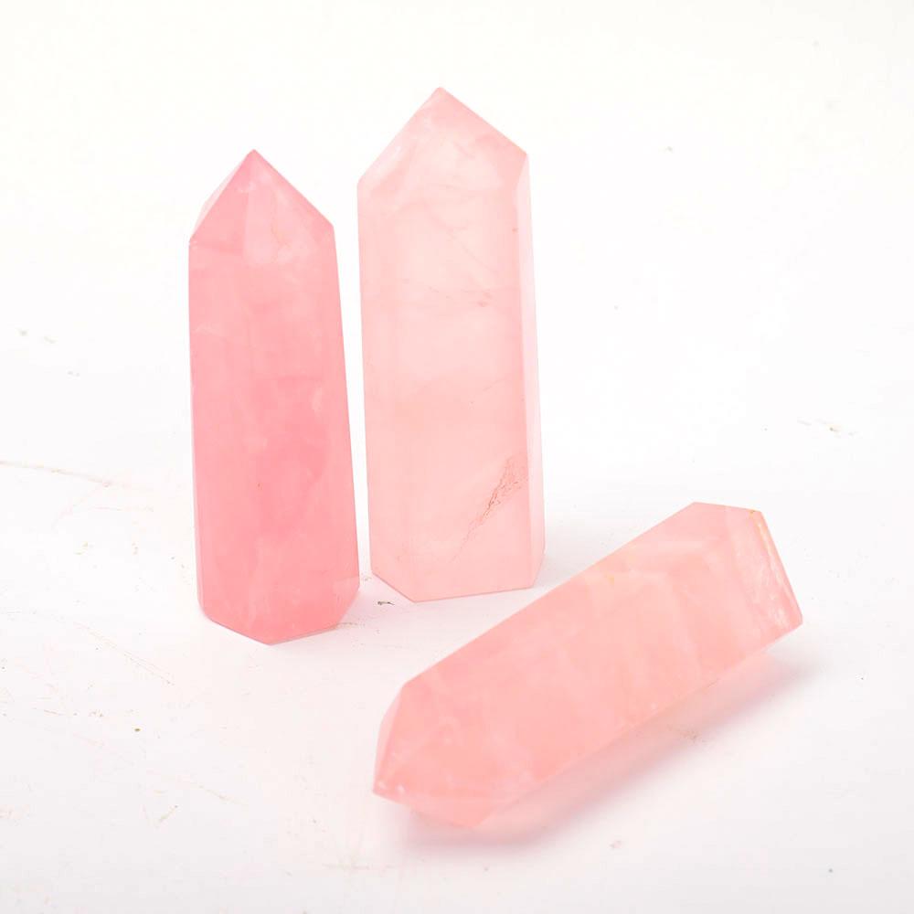 Set of 3 Rose Quartz Points Crystal wholesale suppliers