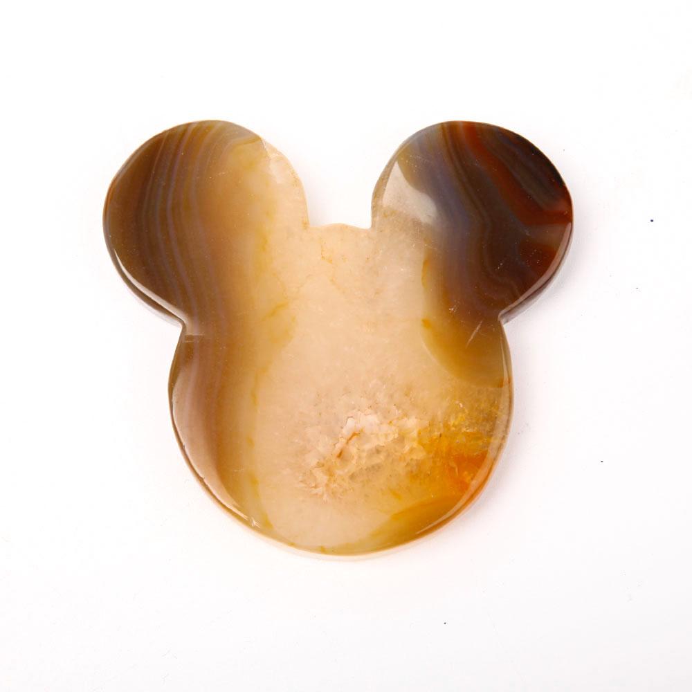 Druzy Agate Mickey Head Carvings