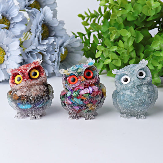 2.4" Resin Owl Crystal Carving Crystal wholesale suppliers