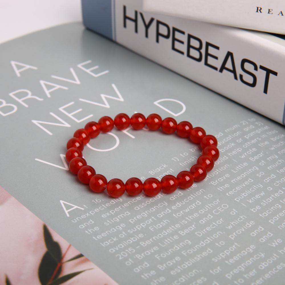 8mm Red Chalcedony Crystal Bracelet Crystal wholesale suppliers