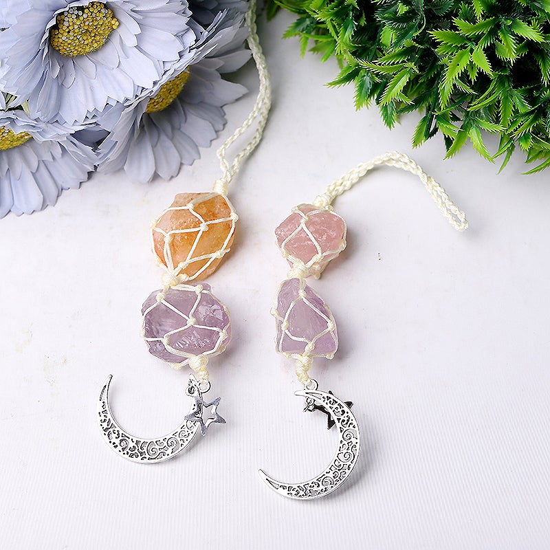 8.0" Citrine Amethyst Raw Stone Crystal Hanging Crystal wholesale suppliers