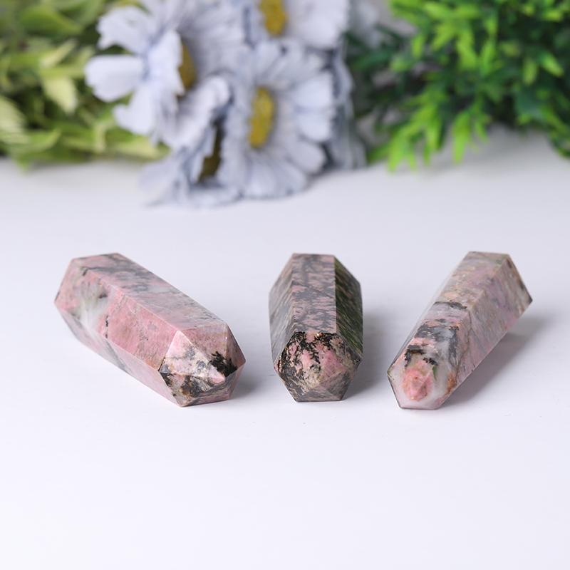 Wholesale Natural Crystal Spiritual Healing Stones Rhodonite Point Tower for Decoration Crystal wholesale suppliers