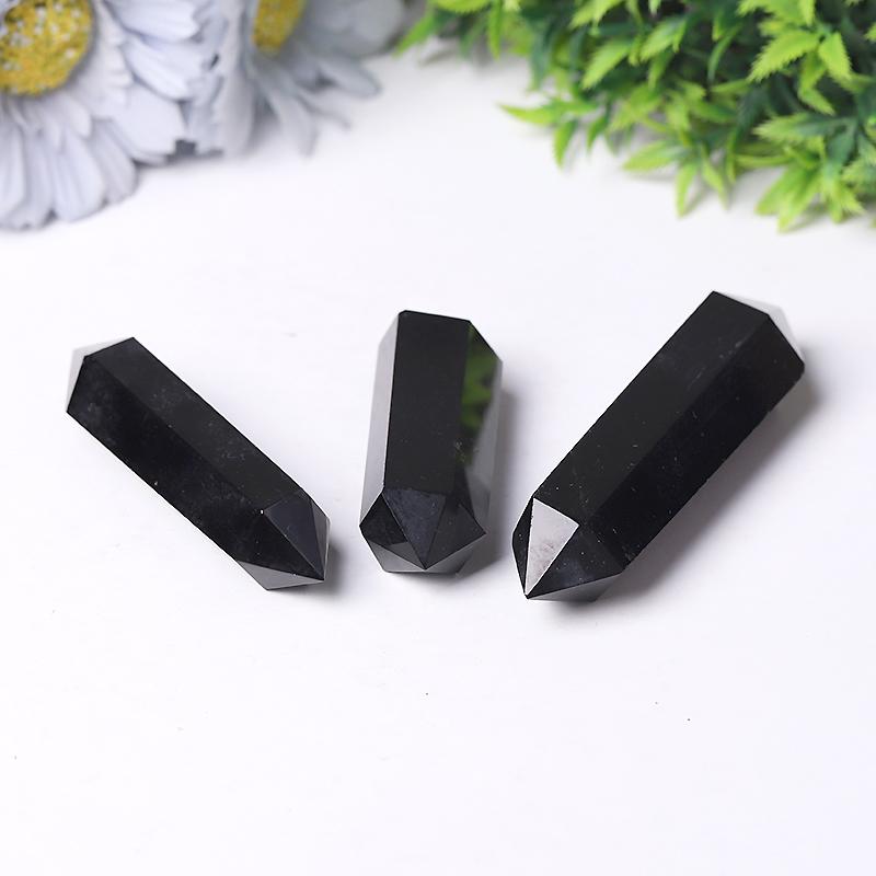 Wholesale Black Obsidian Double Terminated Point Crystal wholesale suppliers