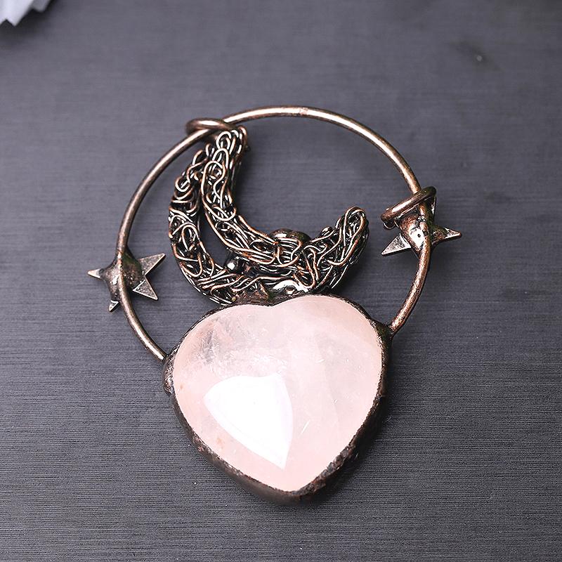 Rose Quartz Pendant for Jewelry DIY Crystal wholesale suppliers