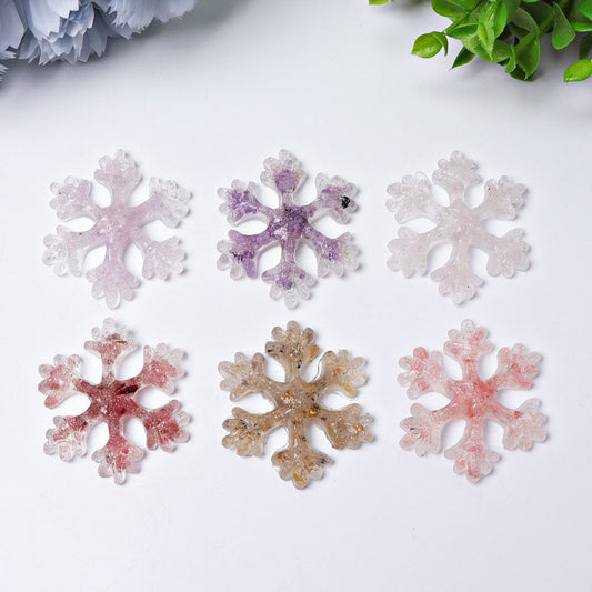 2" Resin Snowflakes Crystal Carvings for Christmas Crystal wholesale suppliers