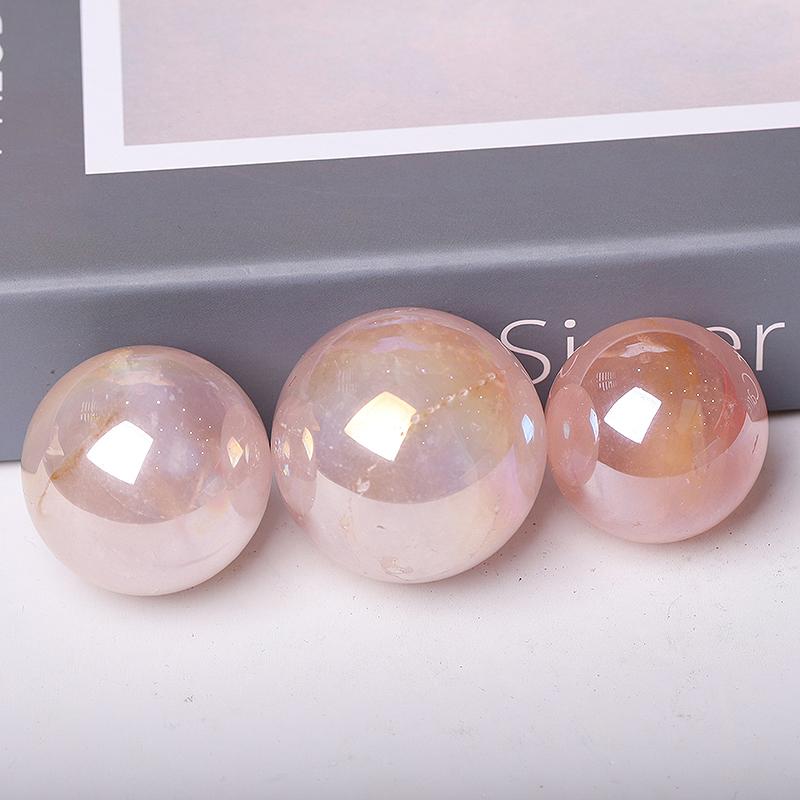 0.25kg Aura Rose Quartz Crystal Sphere Crystal wholesale suppliers