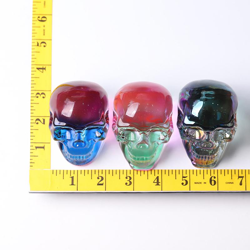 3" Aura Glass Skull Crystal Carvings Crystal wholesale suppliers