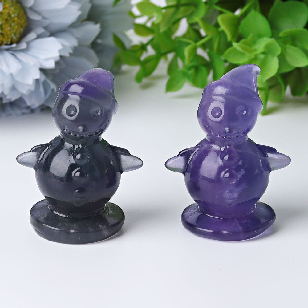 2.3" Fluorite Snowman Crystal Carvings Crystal wholesale suppliers